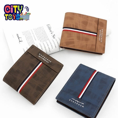 New Short Men Wallets Slim Card Holder Name Print Male Purses Luxury PU Leather Coin Pocket High Quality Small Men's Wallet