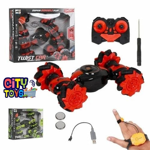 FP TOYS - Hand Gesture Remote Control CAR - Radio Gesture Sensing Twist Car - Induction 2.4G Rotating Car Toy with Light & Music - Drift Dancing RC Car Gift Item