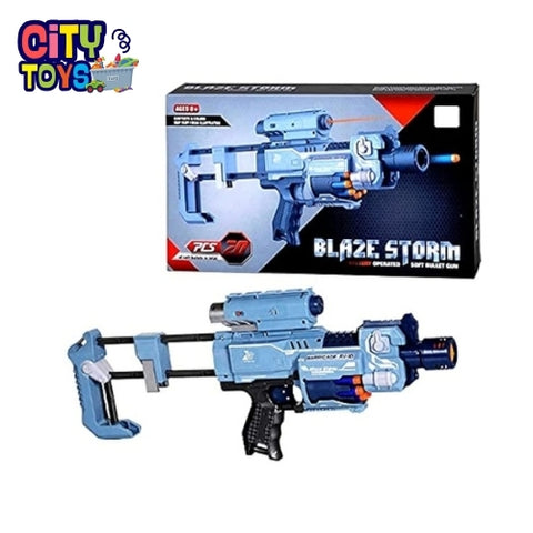 Blaze Storm Soft Bullet Pistol with Battery-Powered Flashlight