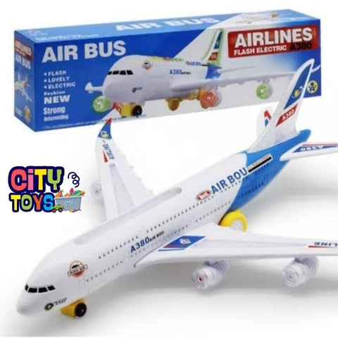 Plane Toy Battery Operated Aeroplane Airbus Toys For Kids And Boys (light And Sound)