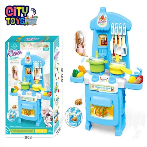 Kitchen Dream Simulation Cooking Mini Pretend Gas Stove Playset For Kids - Pretend Play Kitchen Set Toy For Kids