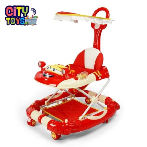 Duck Face Baby Walker with Canopy & Push Bar